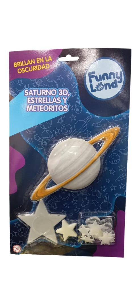 PLA. SATURNO 3D. BRILL.EN LA OSCURID. EST/METEO